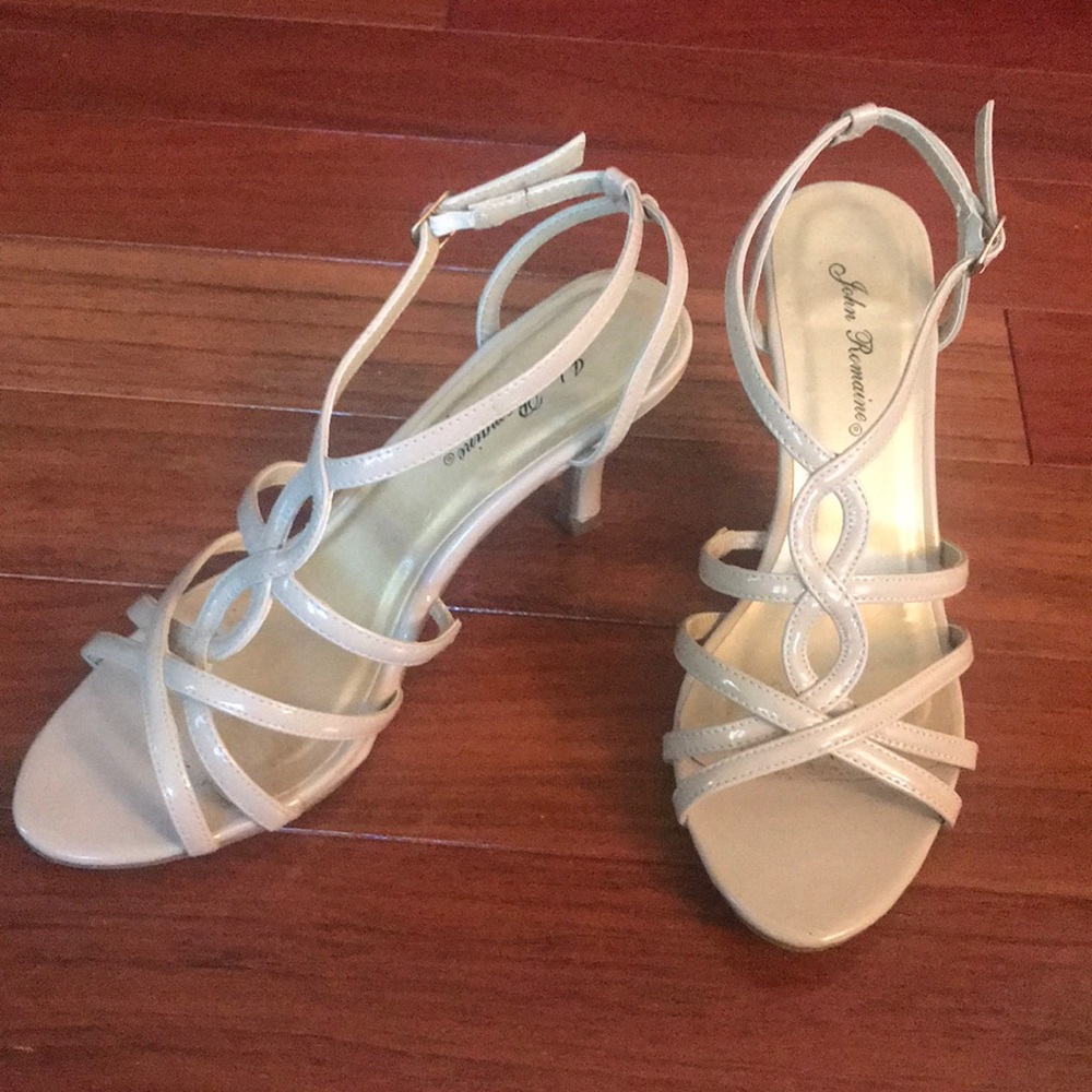 Strappy Nude Heels Size 7